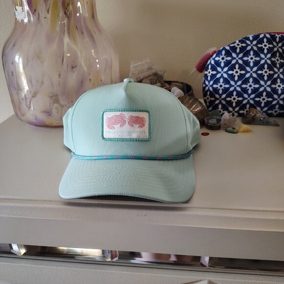 Crab and Crabette Robin's Egg Blue Snapback Trucker Baseball Hat Imperial - Picture 2 of 7